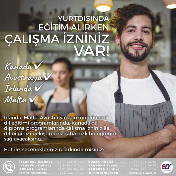 Yurtdışında eğitim alırken çalışma iznine sahip olabilirsiniz