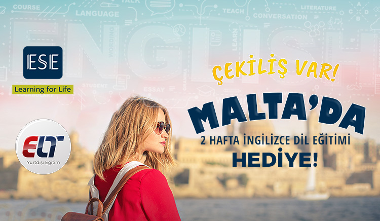 Malta’da 2 Hafta Ücretsiz Dil Eğitimi Çekilişi