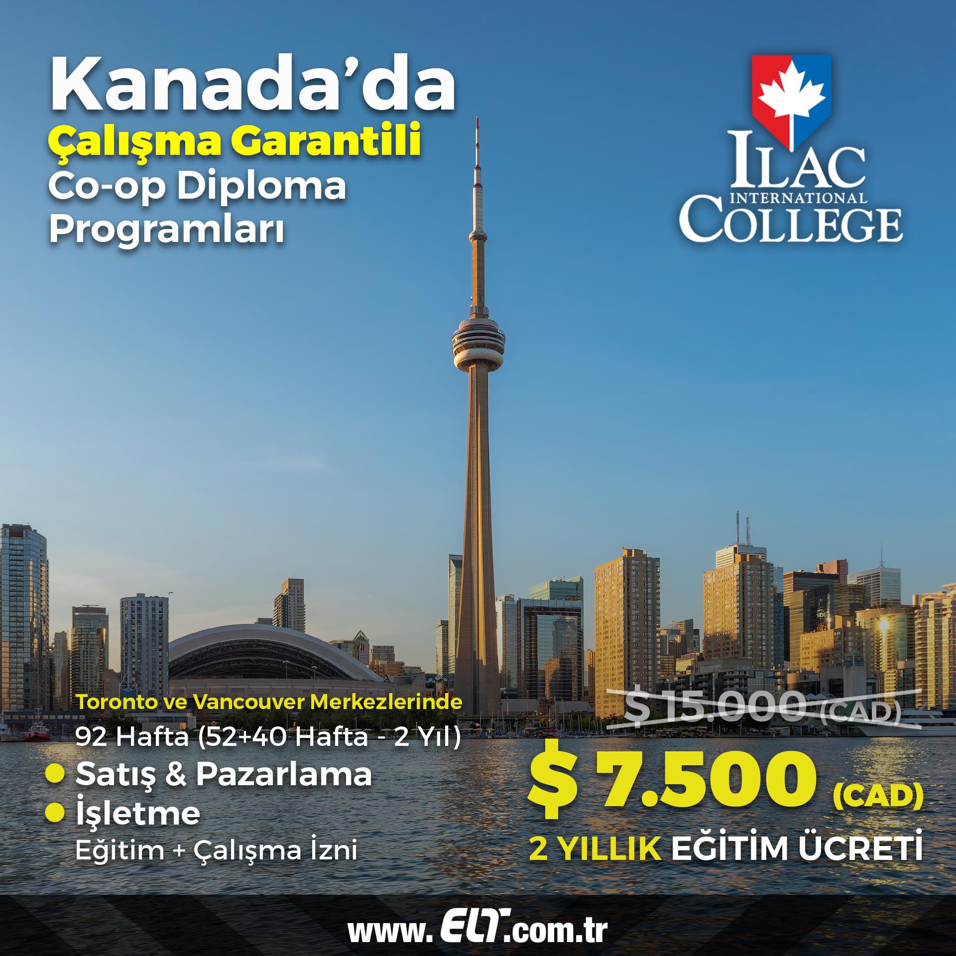 Kanada’da çalışma garantili Co-Op diploma programları!