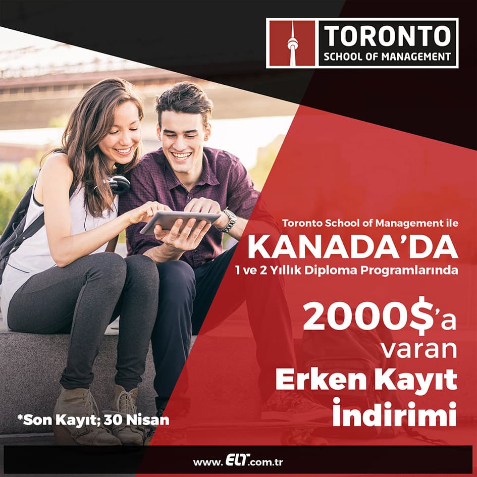 Toronto School of Management Diploma Programlarında Büyük İndirim!