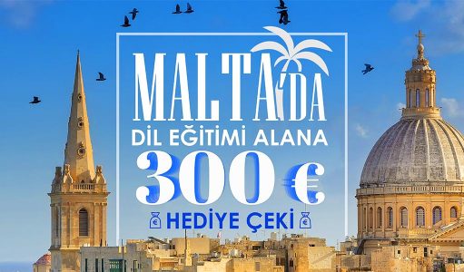 Malta’da Dil Eğitimi Alan Tüm Öğrencilere 300€ Hediye Çeki! 💰